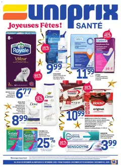 Preview of leaflet Uniprix Sante from shop Uniprix is valid from Dec 25, 2025