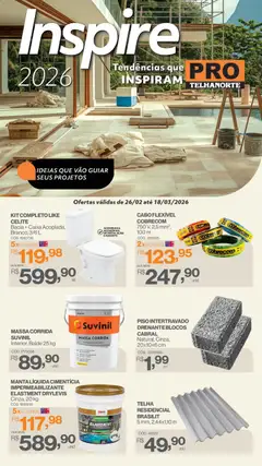 Pré-Visualização do folheto "Ofertas Pro" da loja Telhanorte válido a partir de 26/02/2026