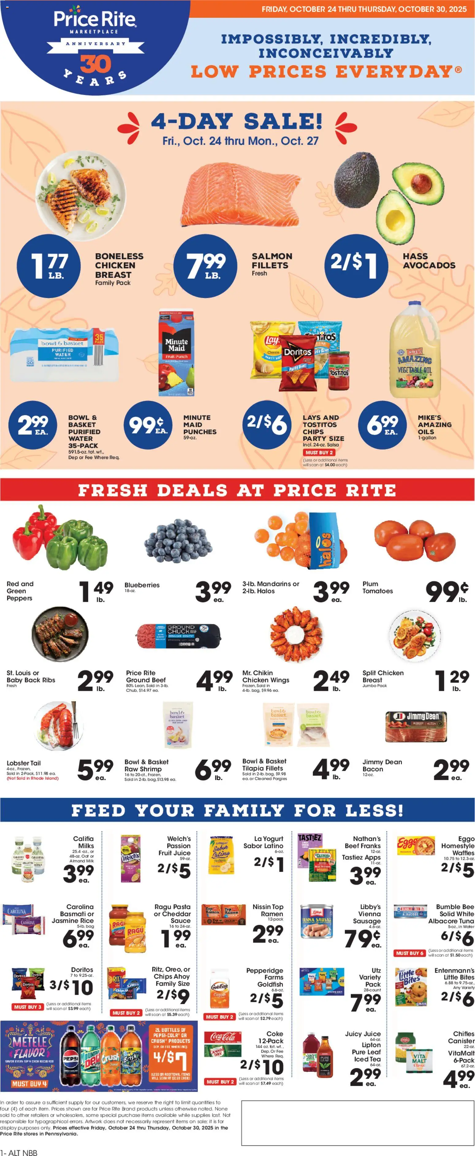 Price Rite Weekly Ad from 10/24/2025 - Flyer - Page number 1