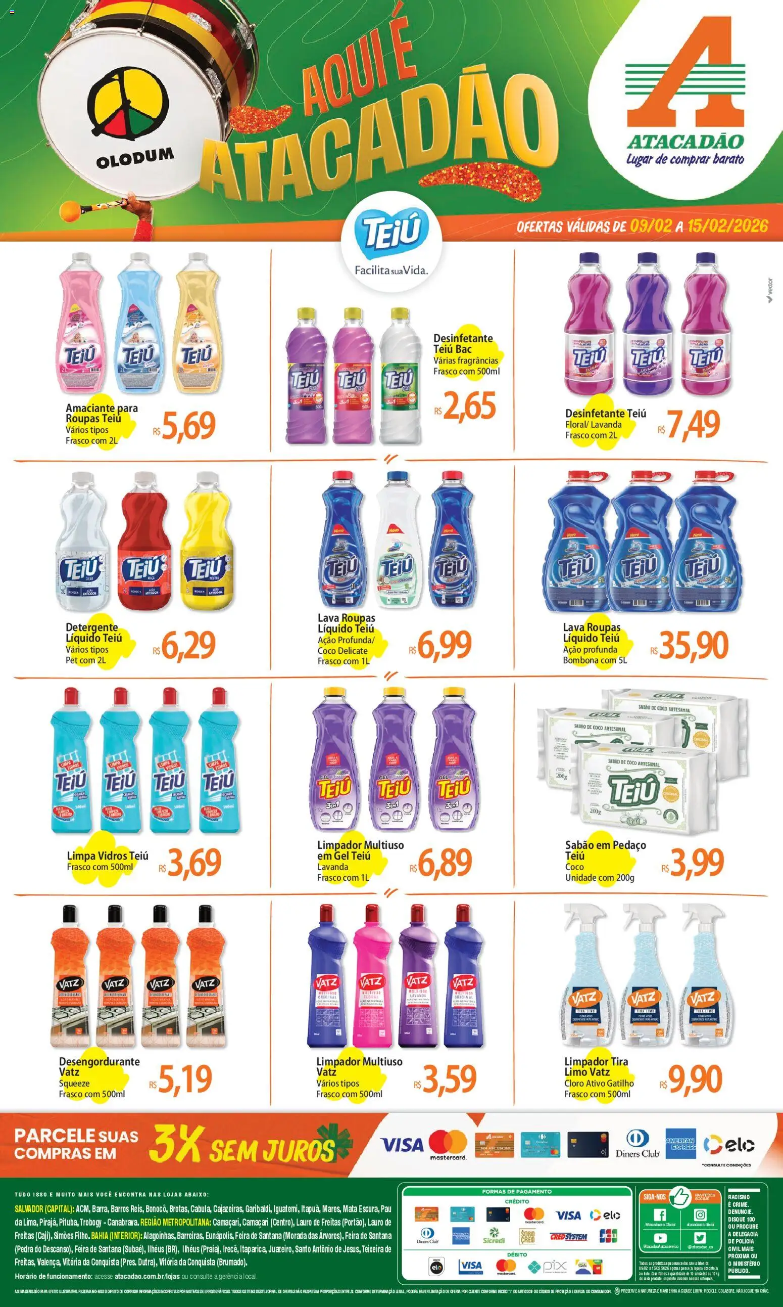 Pré-Visualização do folheto "Ofertas - BA" da loja Atacadão válido a partir de 09/02/2026