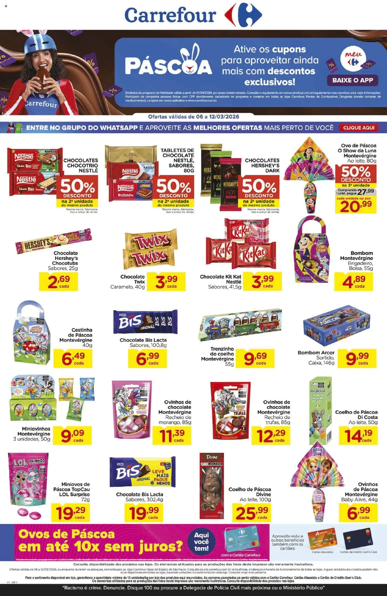 Pré-Visualização do folheto "Carrefour ofertas Páscoa Descontos" da loja Carrefour válido a partir de 06/03/2026