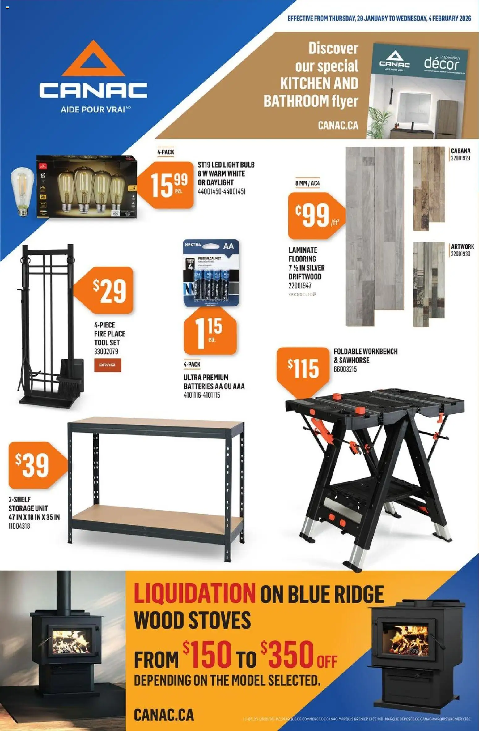 Preview of leaflet Weekly flyer from shop Canac is valid from Jan 29, 2026