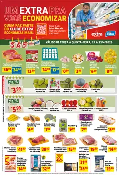 Pré-Visualização do folheto "Extra ofertas de Mercado Terça e Quinta" da loja Extra válido a partir de 21/04/2026