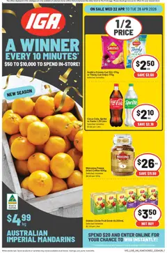 Preview of catalogue IGA catalogue VIC from shop IGA valid 22/04/2026