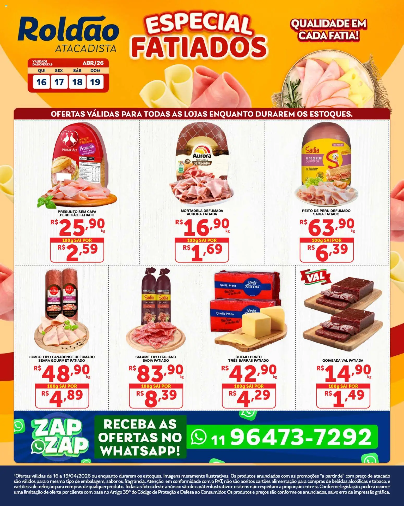 Pré-Visualização do folheto "Roldão ofertas Fatiados" da loja Roldão válido a partir de 16/04/2026