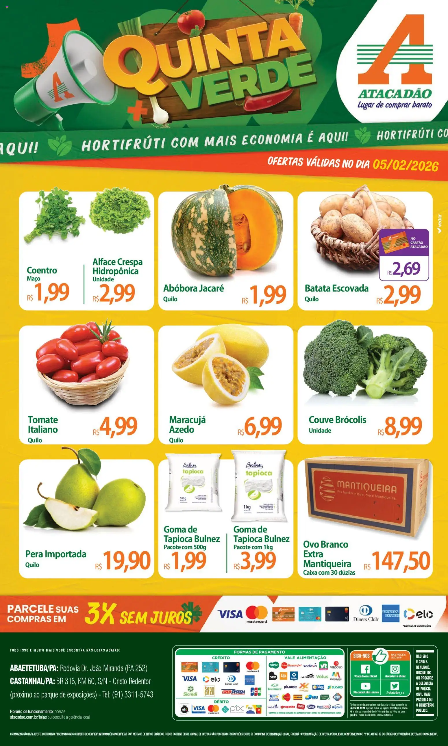 Pré-Visualização do folheto "Ofertas - PA" da loja Atacadão válido a partir de 05/02/2026
