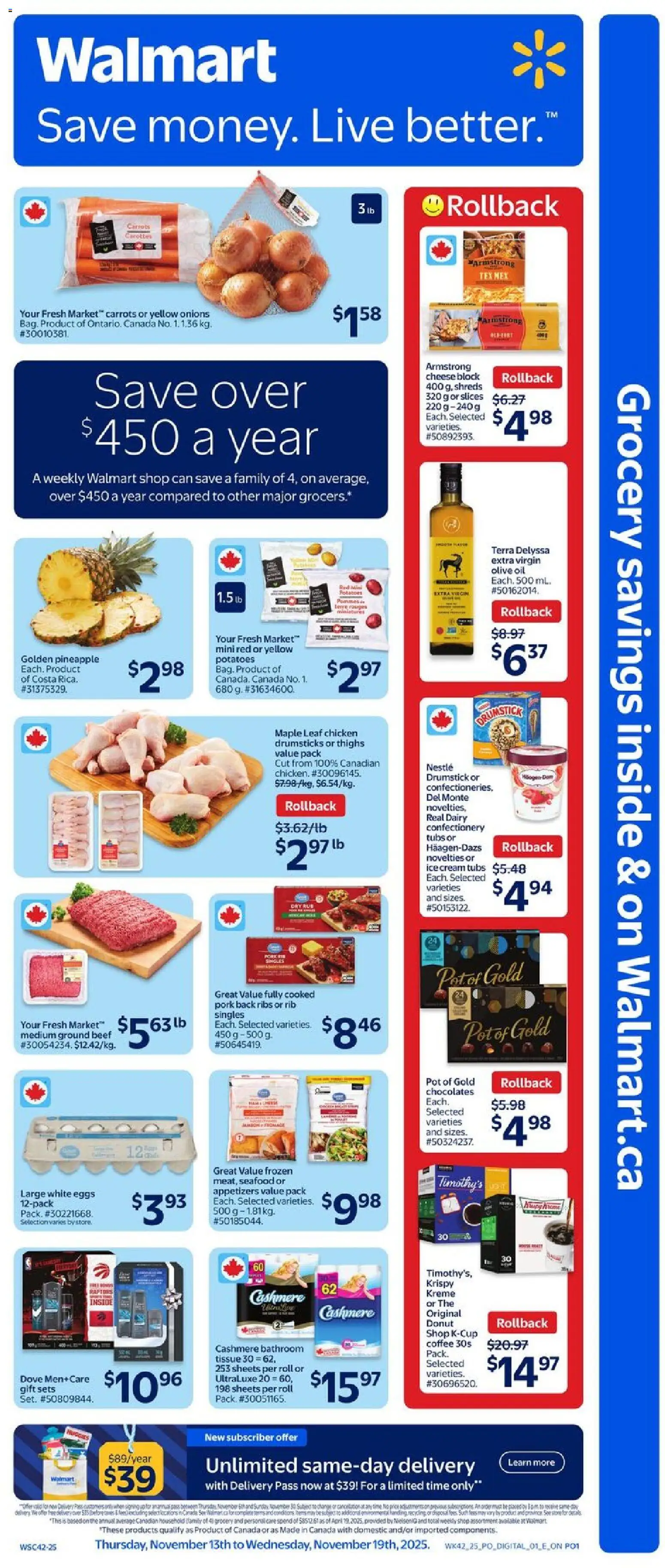 Preview of leaflet Weekly Flyer from shop Walmart is valid from Nov 13, 2025