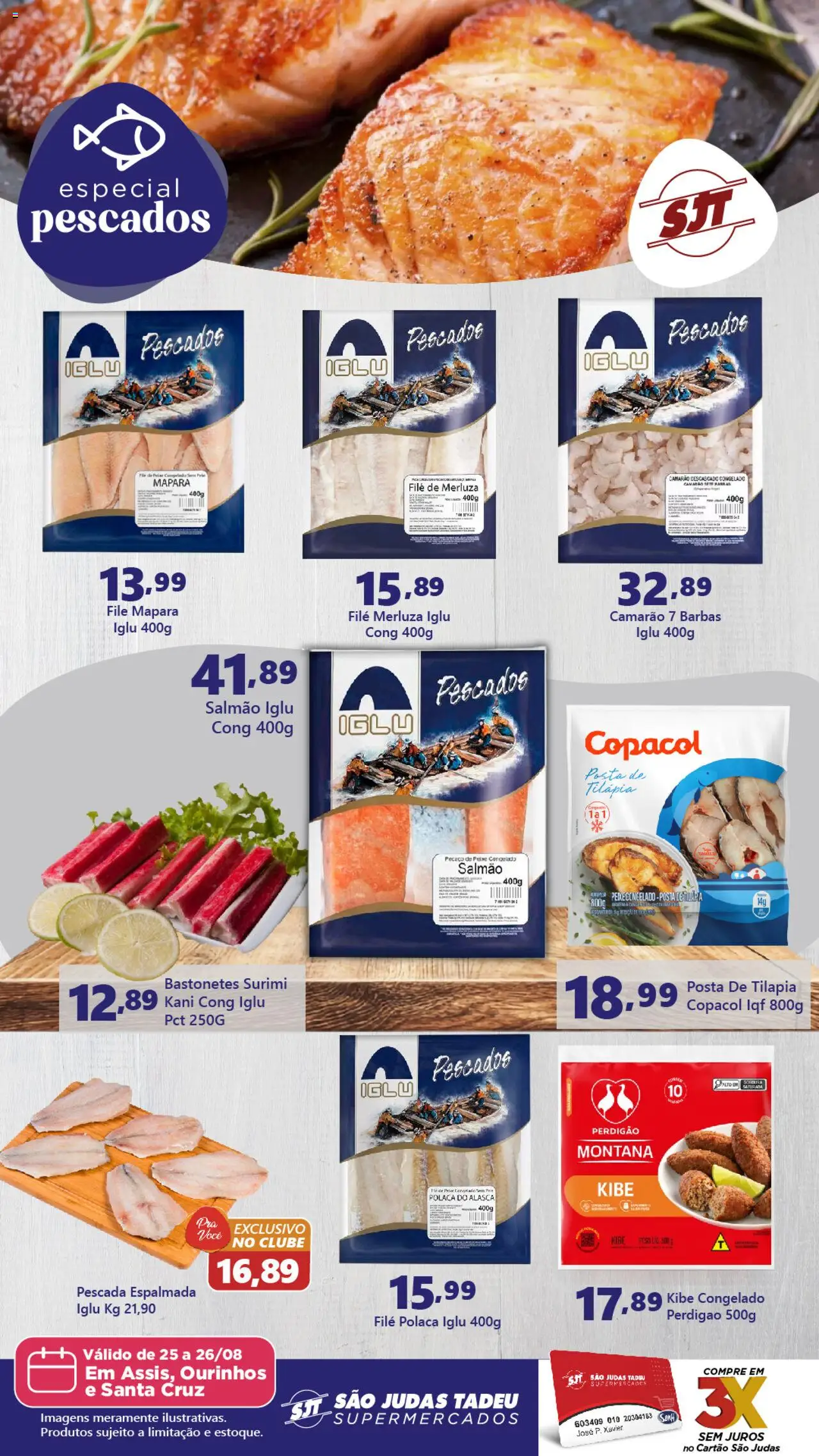 São Judas Tadeu folheto "Ofertas Especial Pescados" válido a partir de 25/08/2025 - número de página 1