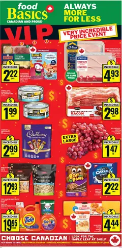 Un aperçu du dépliant Weekly flyer / circulaire du magasin Food Basics est valide à partir 13 nov. 2025
