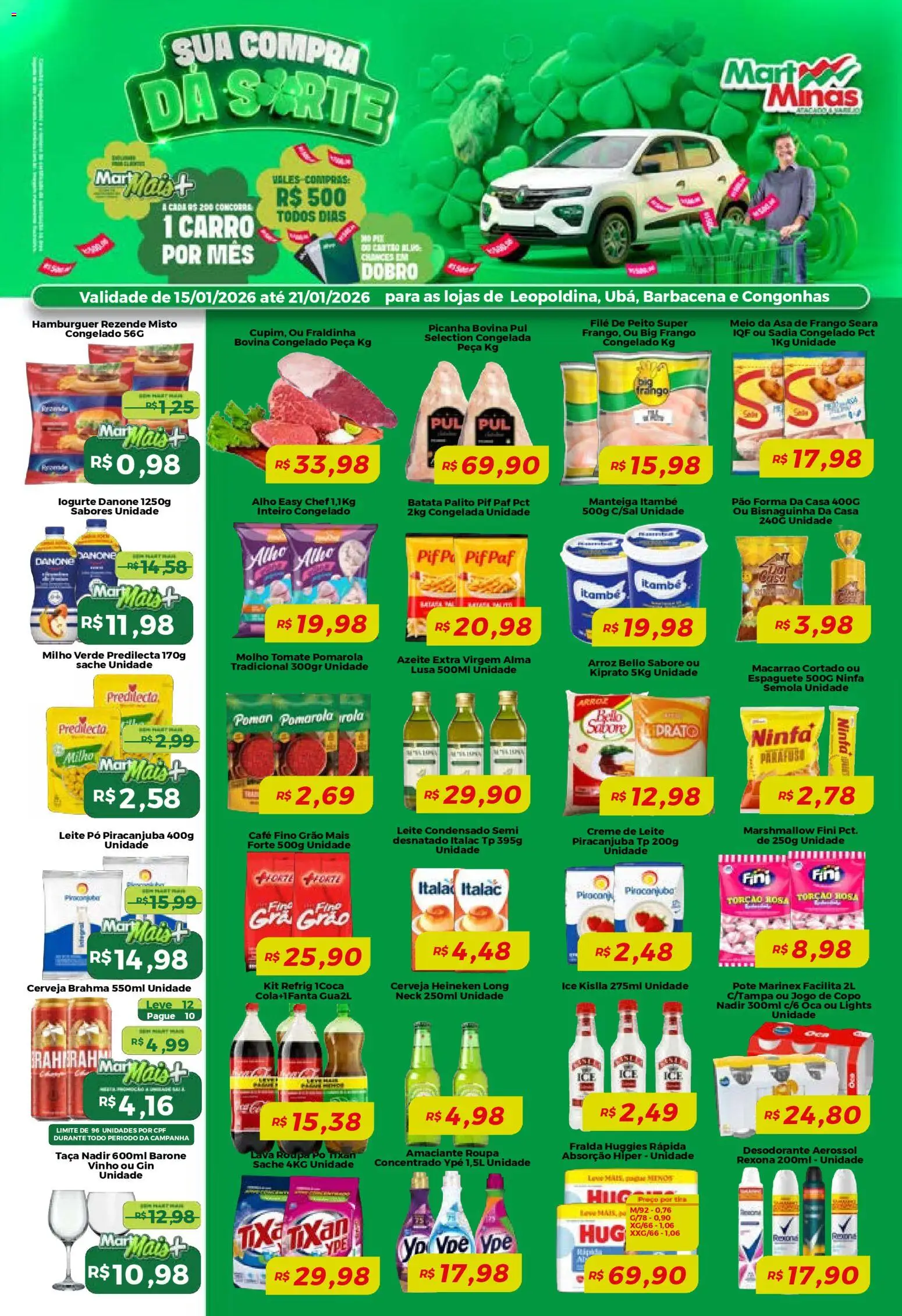Pré-Visualização do folheto "Ofertas da semana" da loja Mart Minas válido a partir de 15/01/2026