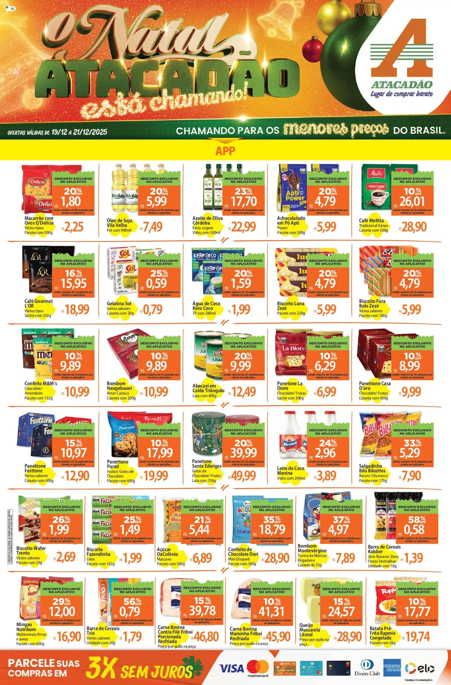 Pré-Visualização do folheto "Ofertas - SC" da loja Atacadão válido a partir de 19/12/2025