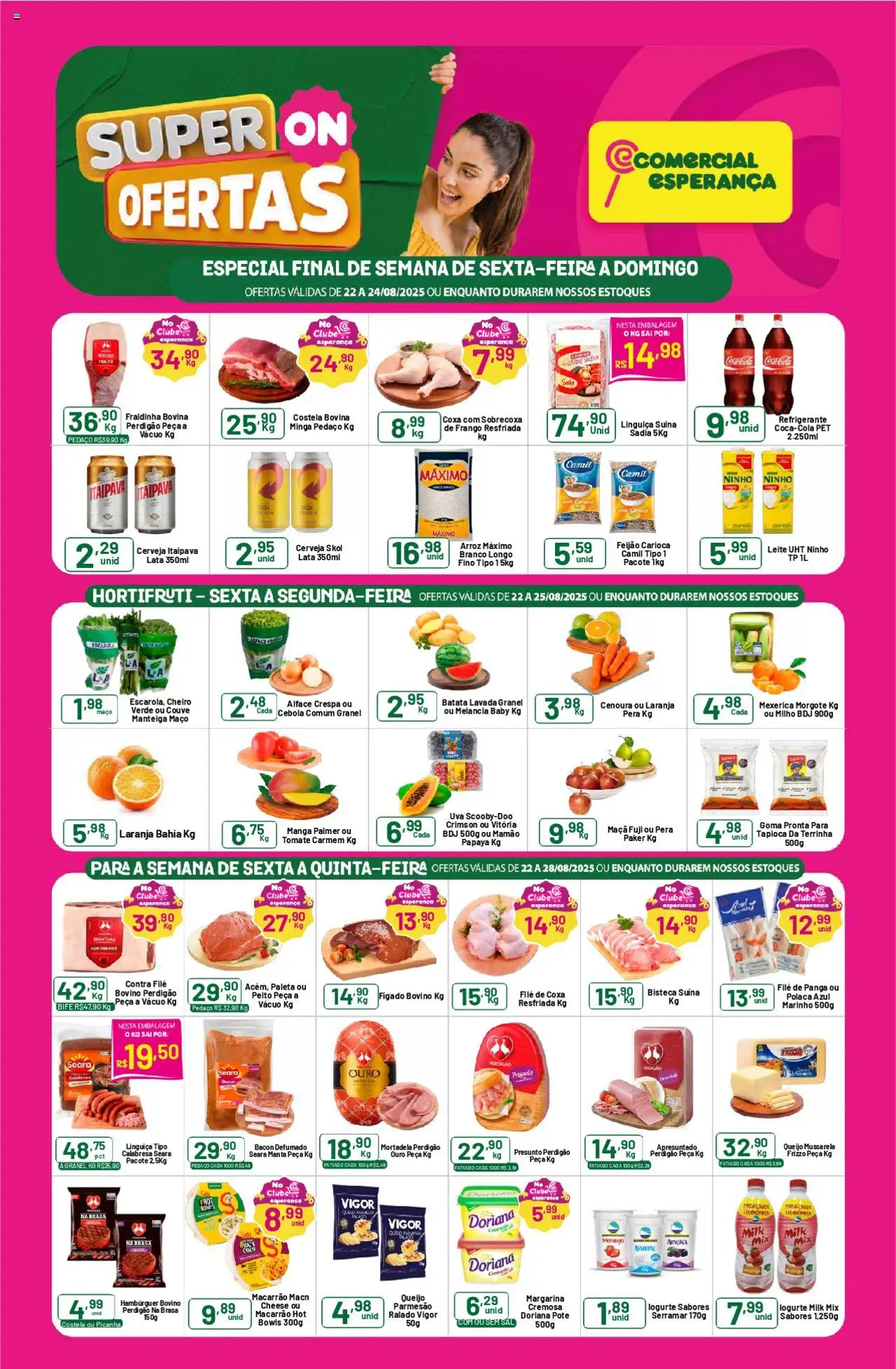 Comercial Esperança folheto "Ofertas da semana" válido a partir de 22/08/2025 - número de página 1