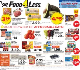 Ad Preview of Food 4 Less Weekly Ad from 11/05/2025 | Page: 1