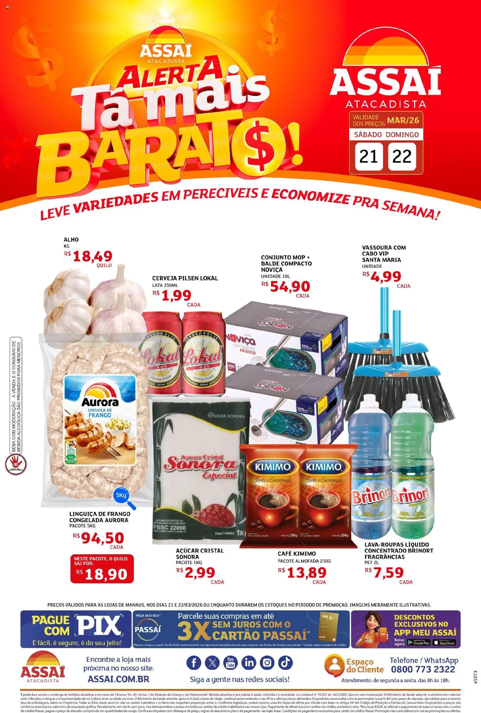 Pré-Visualização do folheto "Assaí Atacadista ofertas - AM" da loja Assaí Atacadista válido a partir de 21/03/2026