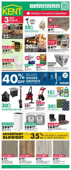 Un aperçu du dépliant Weekly flyer / circulaire du magasin Kent est valide à partir 17 juill. 2025