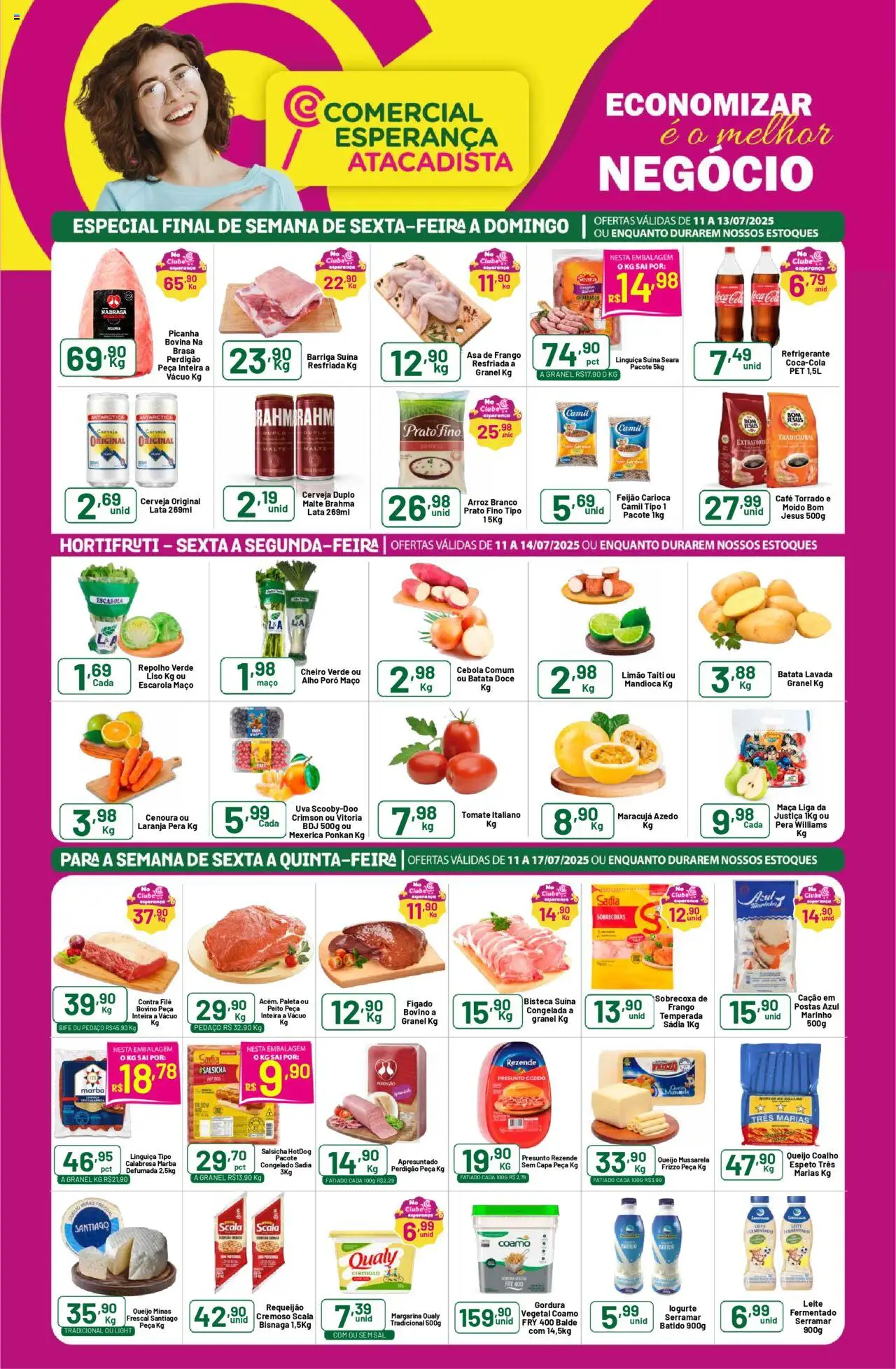 Comercial Esperança folheto "Ofertas da semana" válido a partir de 11/07/2025 - número de página 1