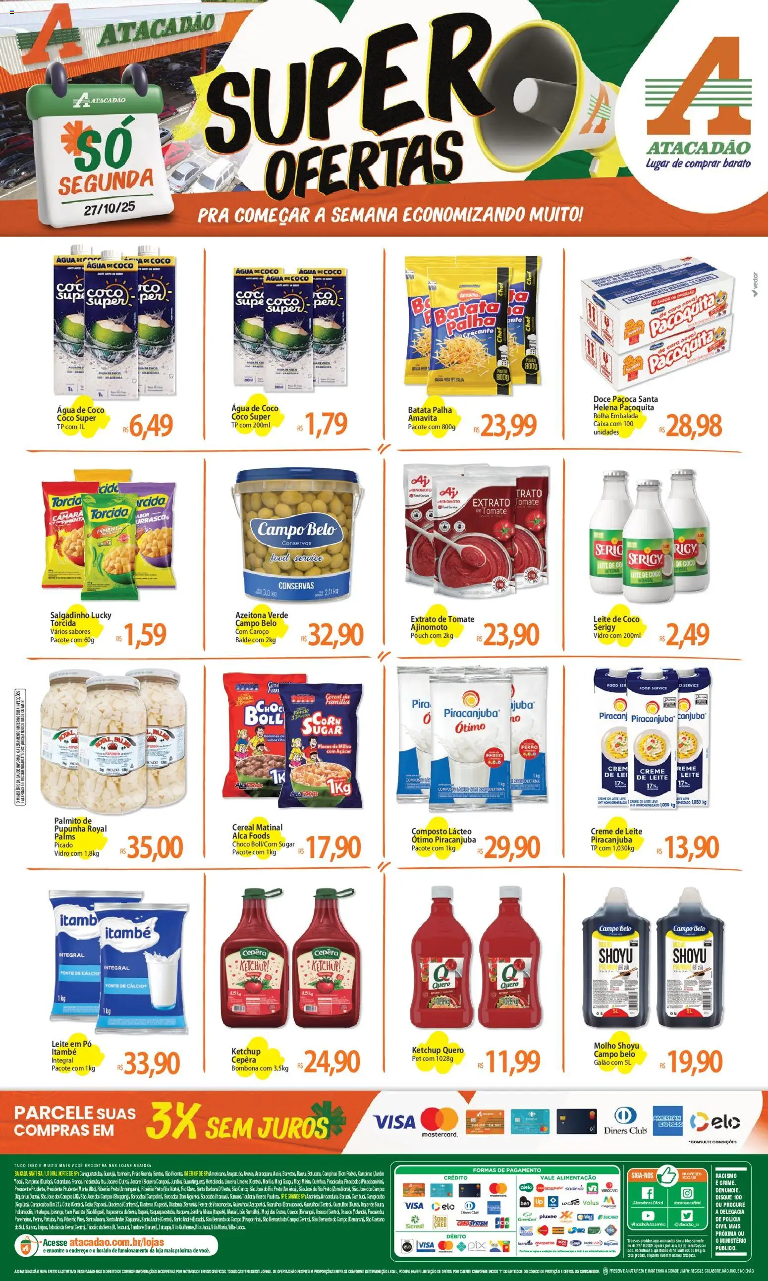 Atacadão folheto "Ofertas - SP" válido a partir de 27/10/2025 - número de página 1