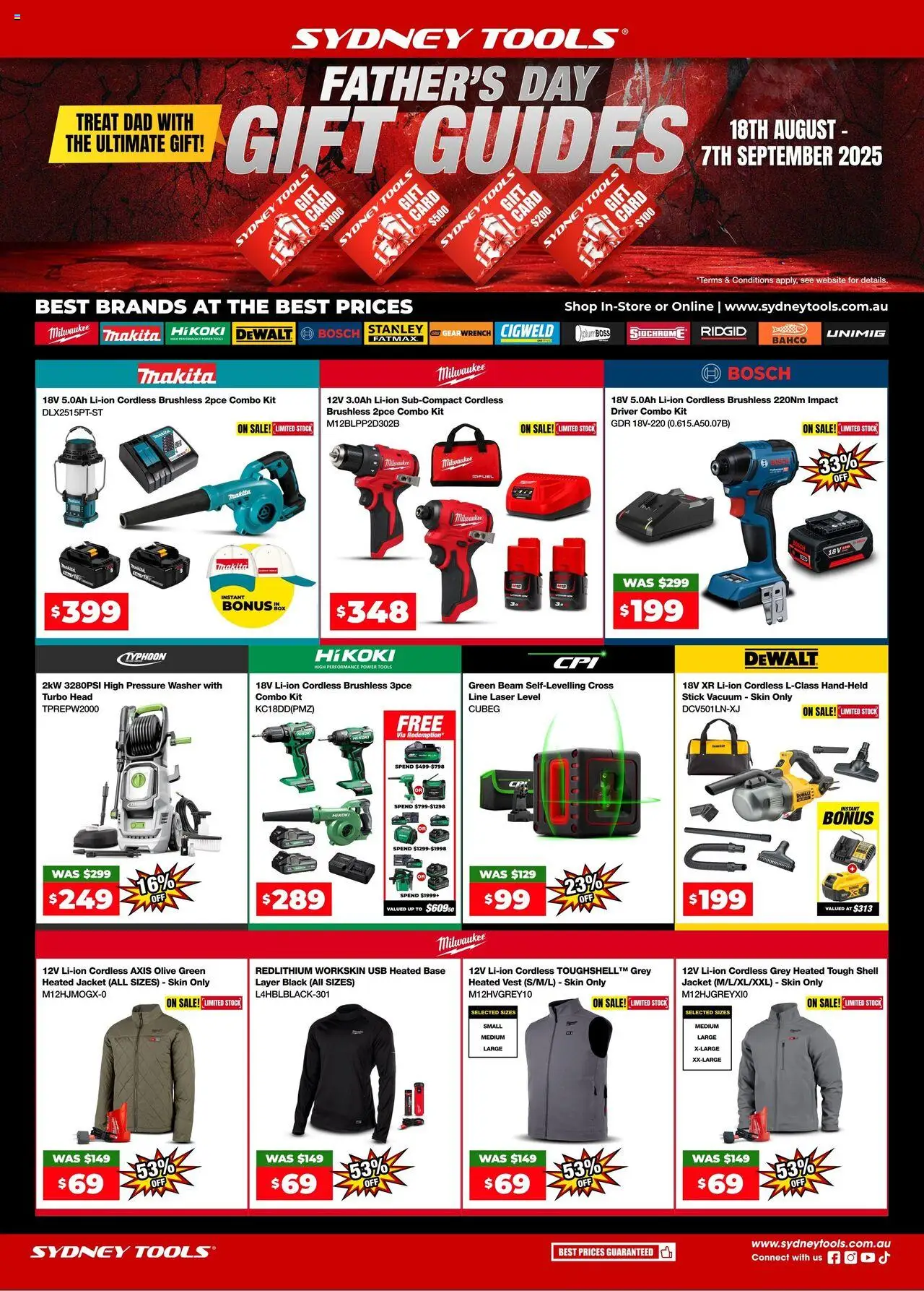 Sydney Tools catalogue valid from 18/08/2025 - page 1 - Vest, Jacket, Usb, Tools, Washer