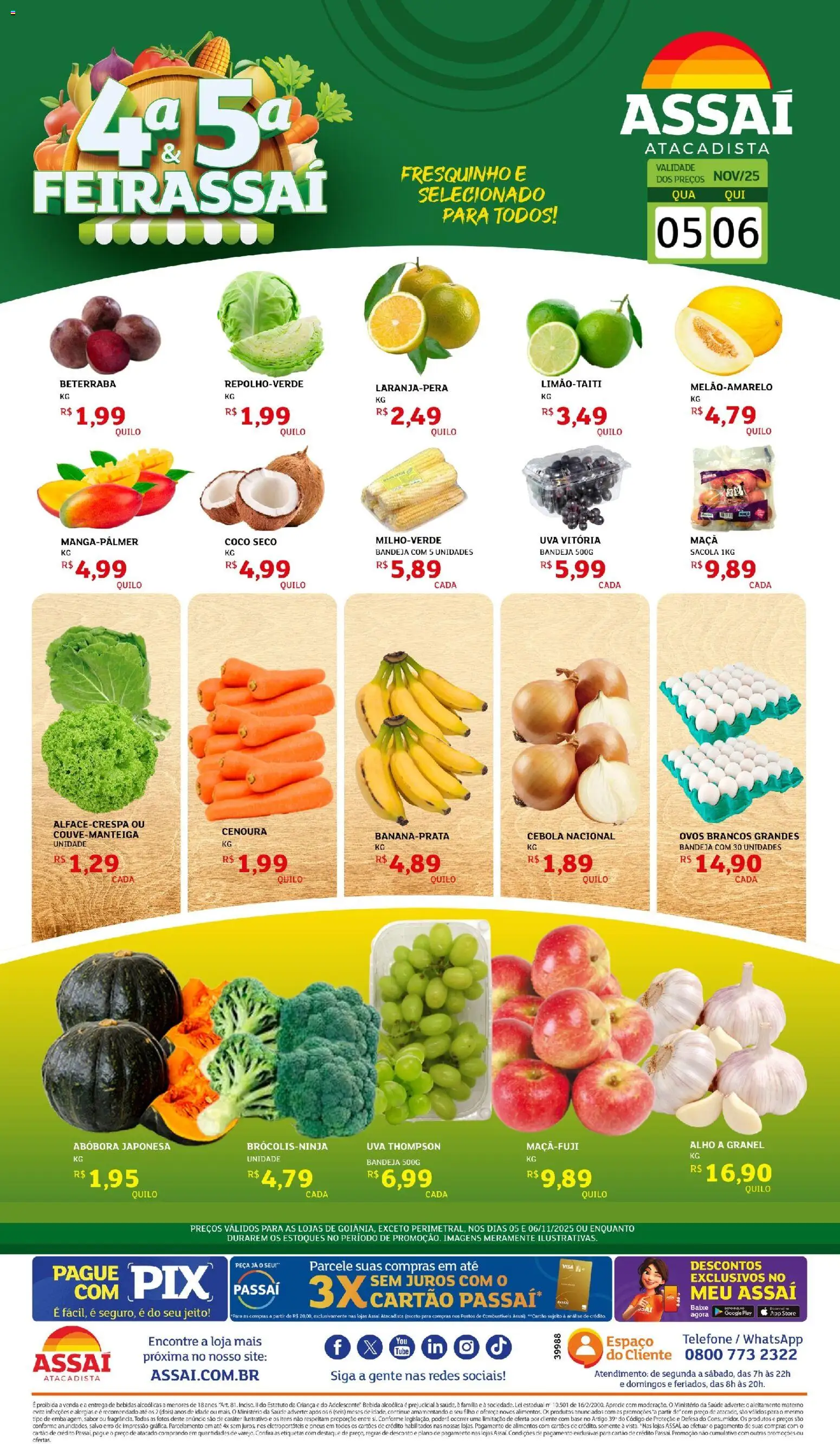 Pré-Visualização do folheto "Encarte - GO" da loja Assaí Atacadista válido a partir de 06/11/2025
