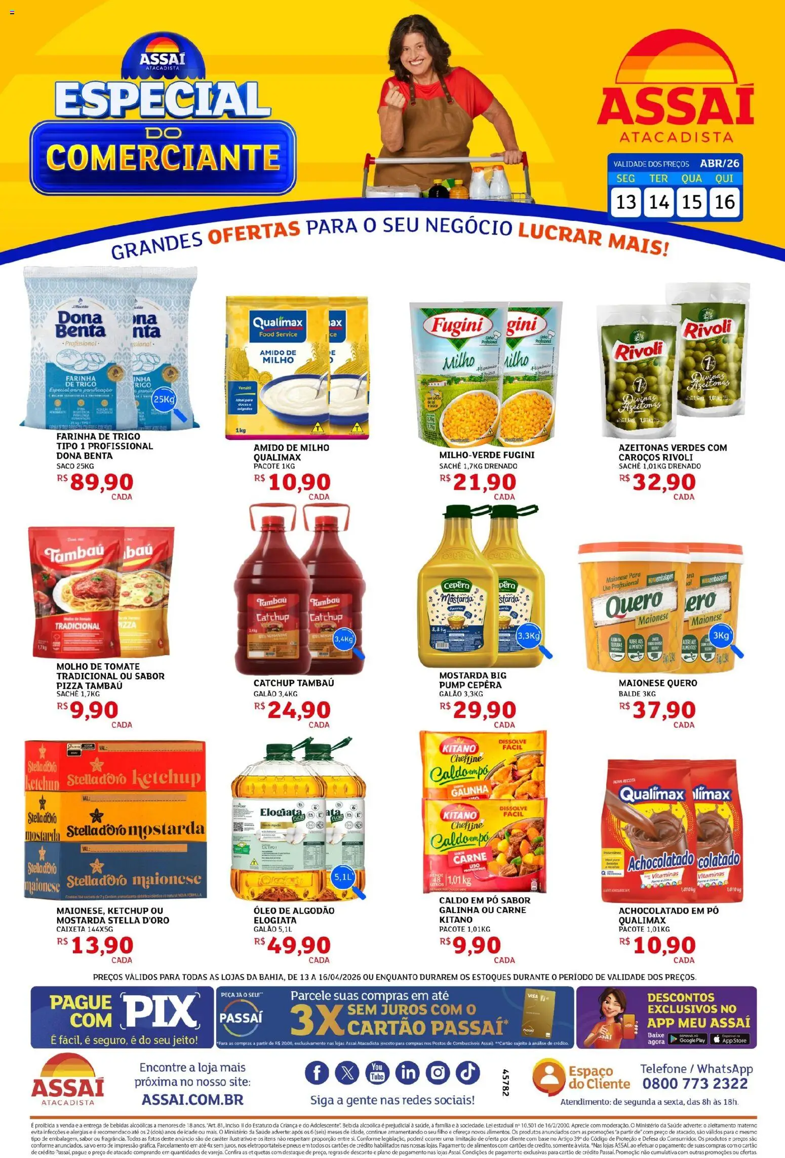 Pré-Visualização do folheto "Assaí Atacadista ofertas - BA" da loja Assaí Atacadista válido a partir de 13/04/2026
