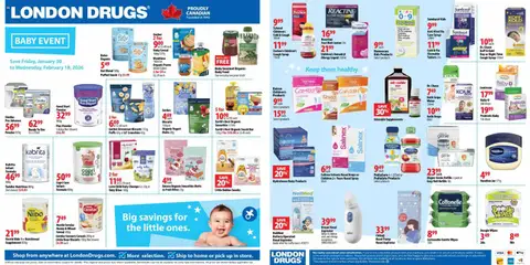 Un aperçu du dépliant Baby Event du magasin London Drugs est valide à partir 30 janv. 2026