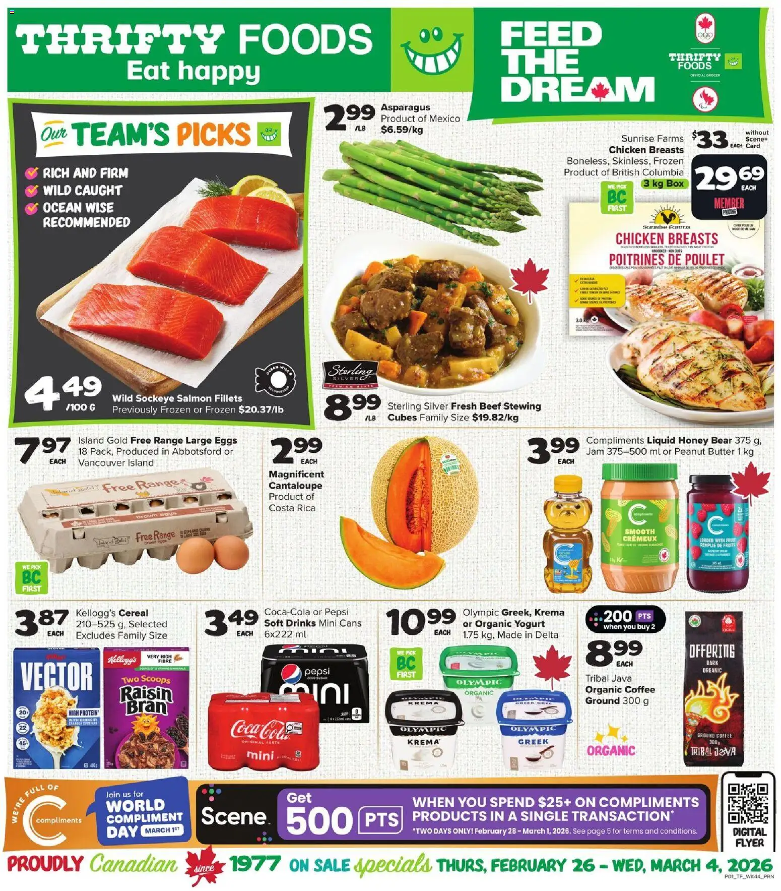 Preview of leaflet Weekly flyer / circulaire from shop Thrifty Foods is valid from Feb 26, 2026