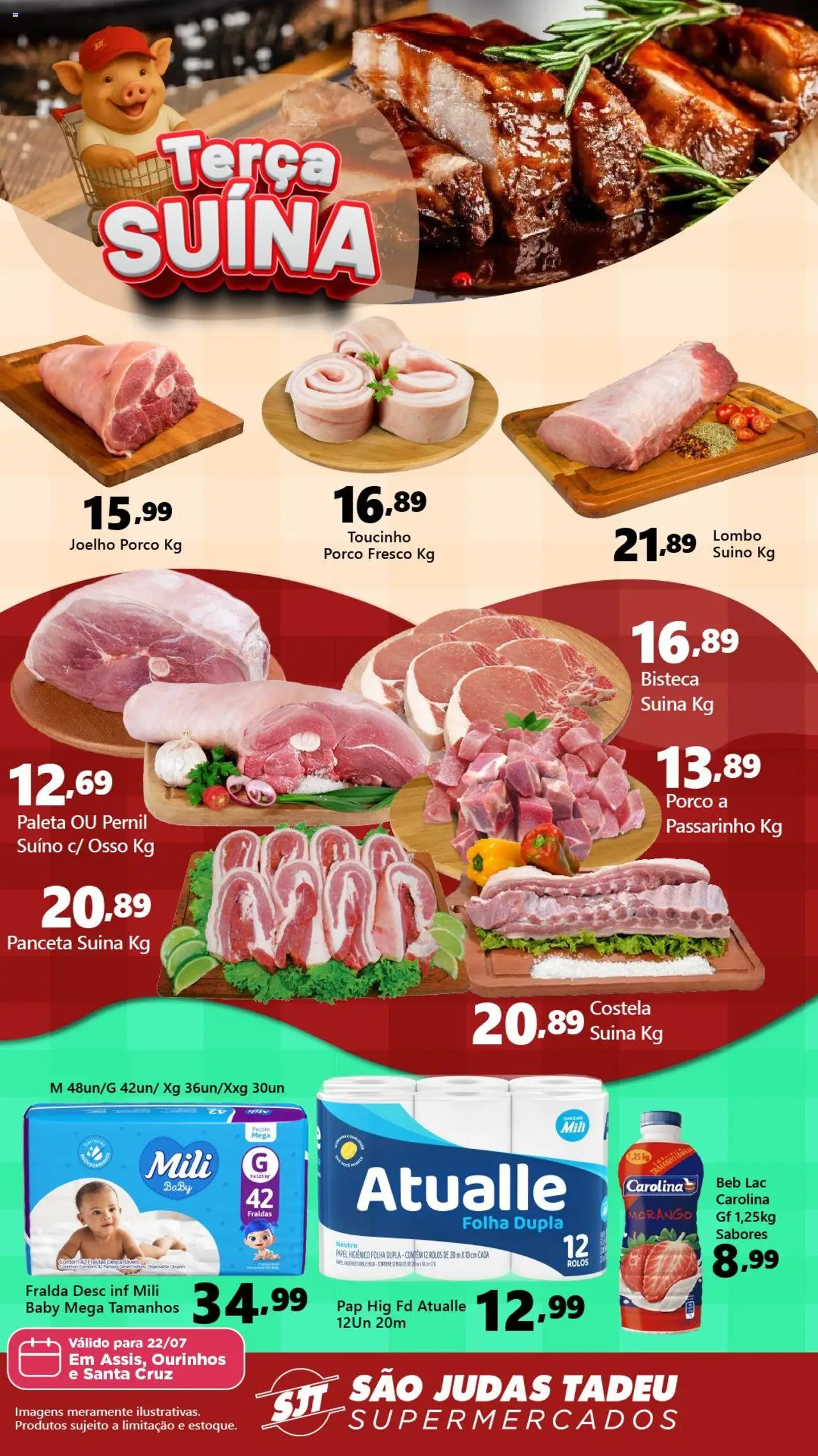São Judas Tadeu folheto "Ofertas do Dia" válido a partir de 22/07/2025 - número de página 1