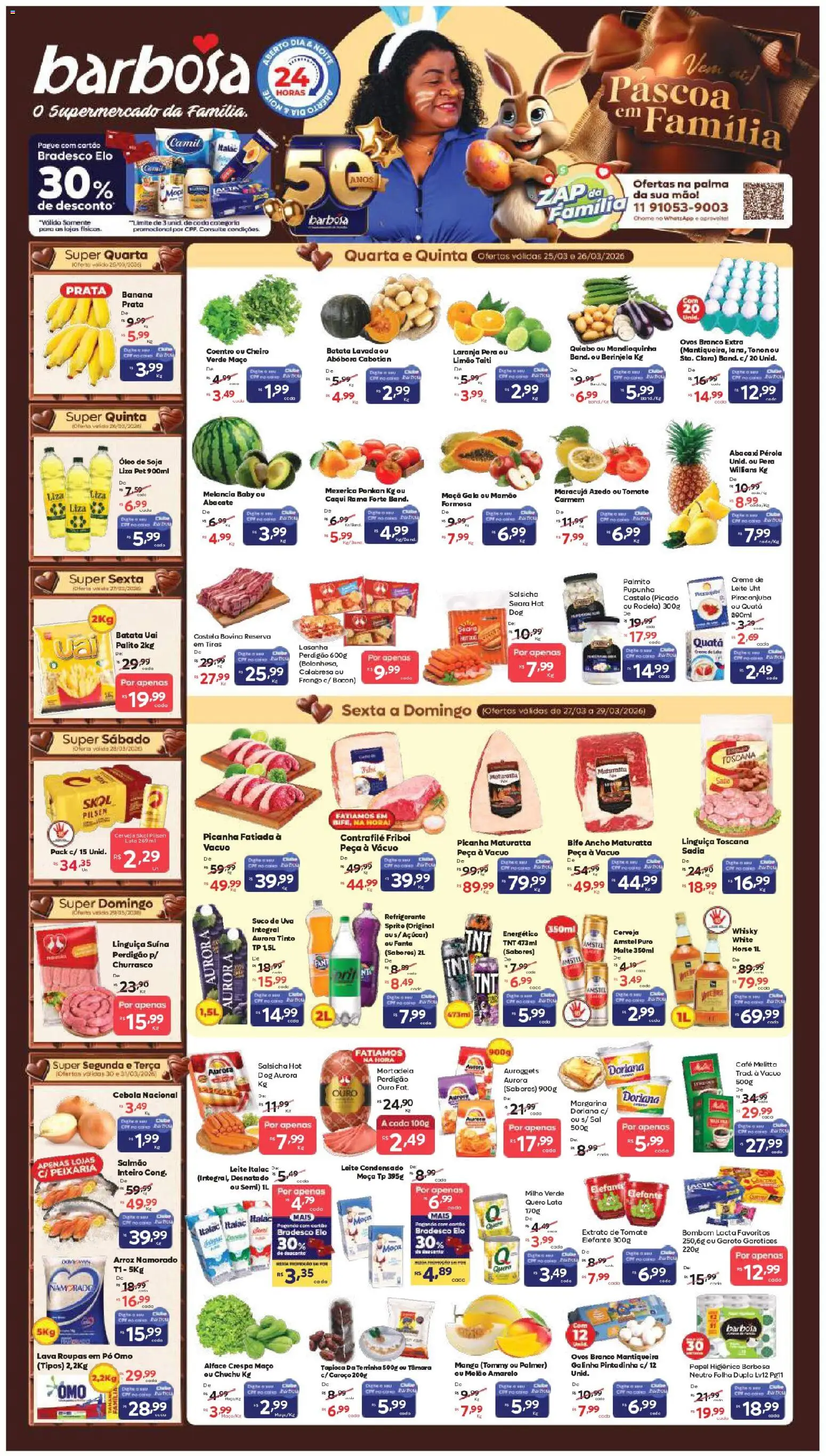 Pré-Visualização do folheto "Barbosa Supermercados ofertas Rede e Interior" da loja Barbosa Supermercados válido a partir de 25/03/2026