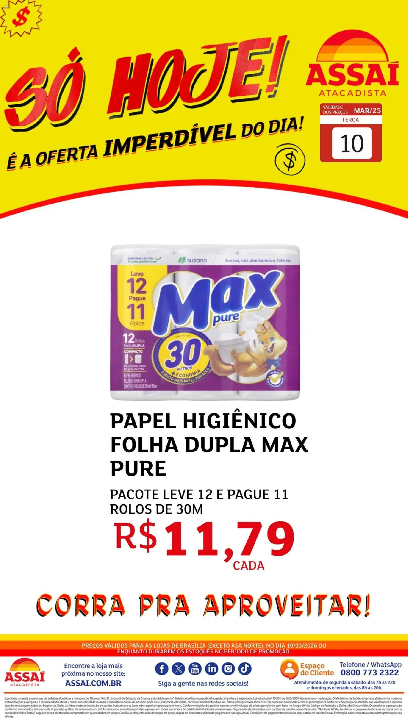 Pré-Visualização do folheto "Assaí Atacadista ofertas - DF" da loja Assaí Atacadista válido a partir de 10/03/2026