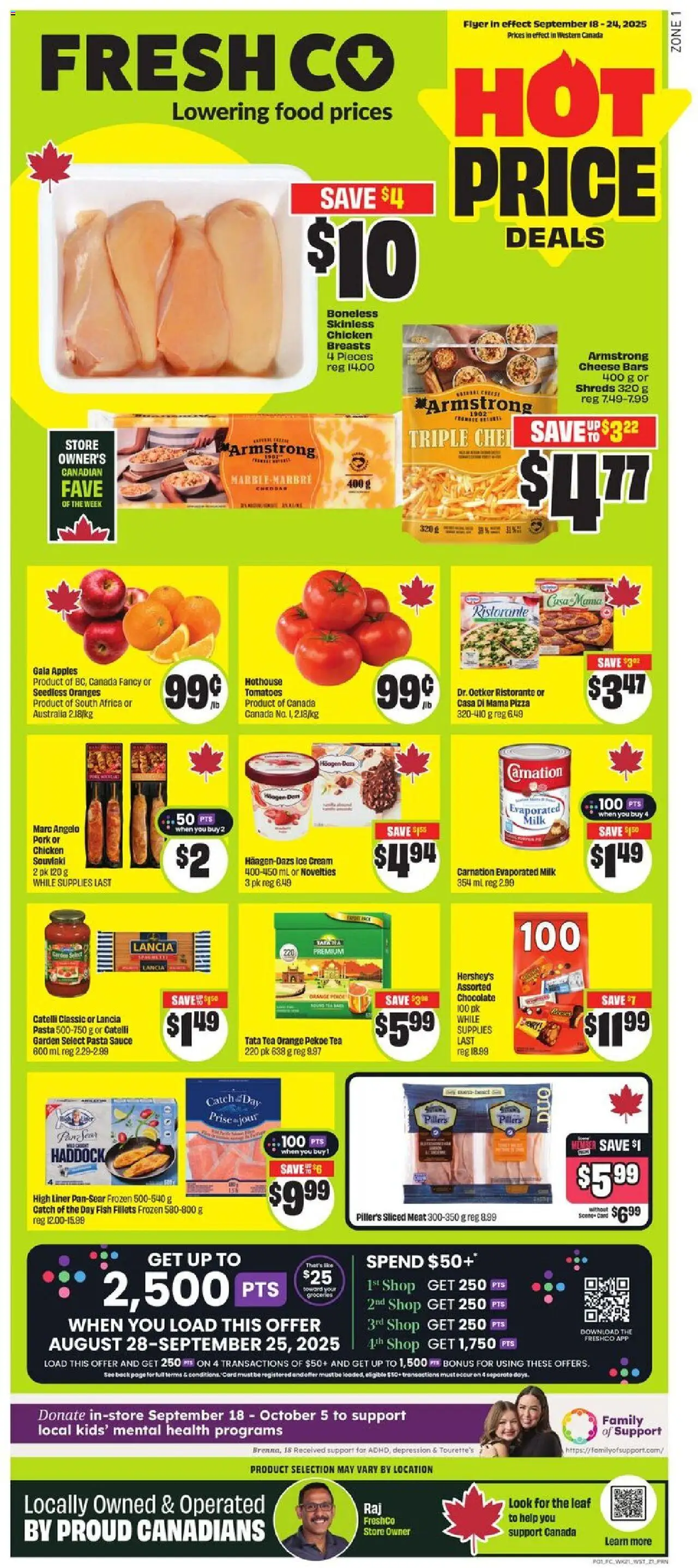 FreshCo flyer valid from Sep 18, 2025 - page number 1