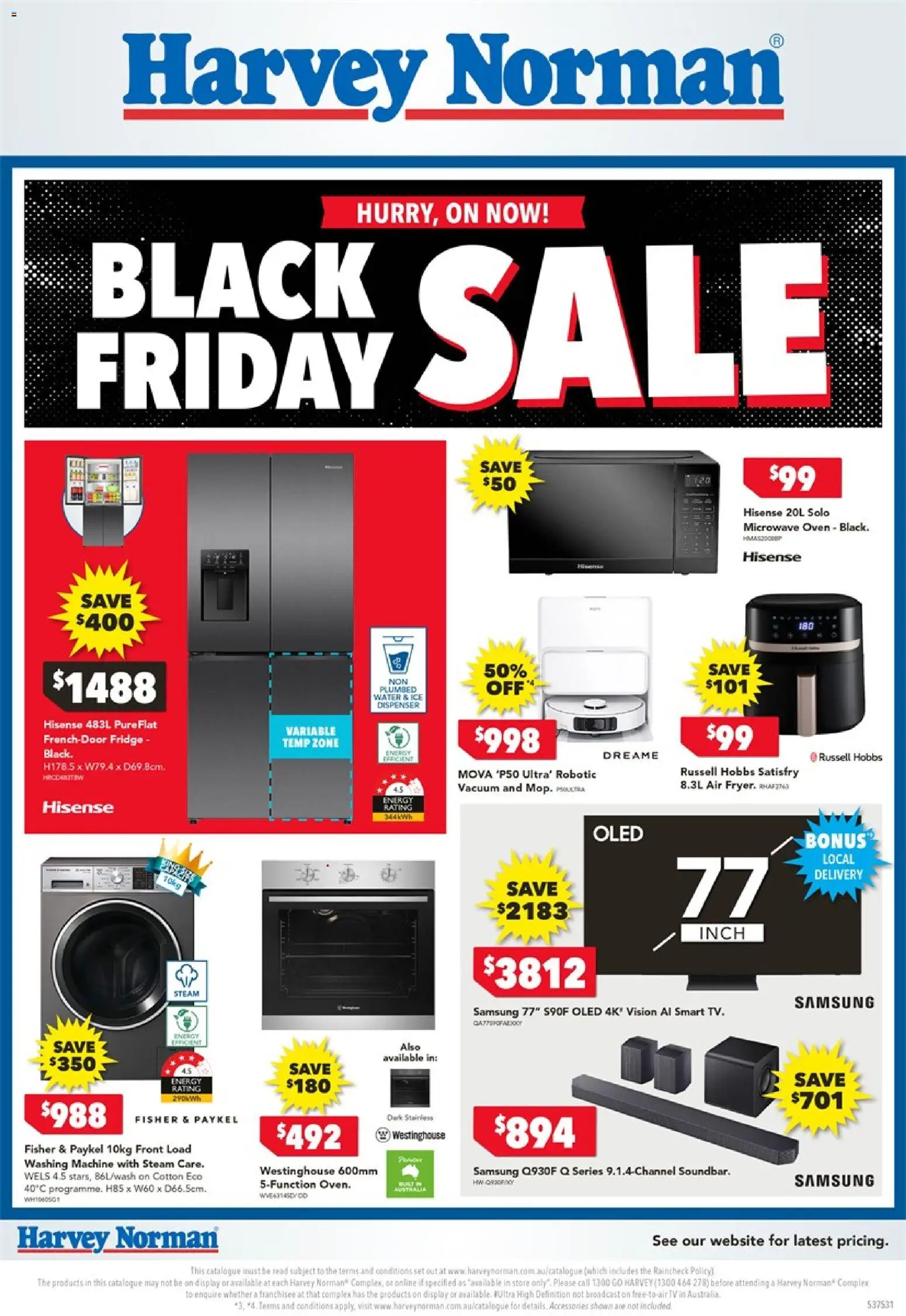 Preview of catalogue Electrical Appliances Black Friday from shop Harvey Norman valid 28/11/2025