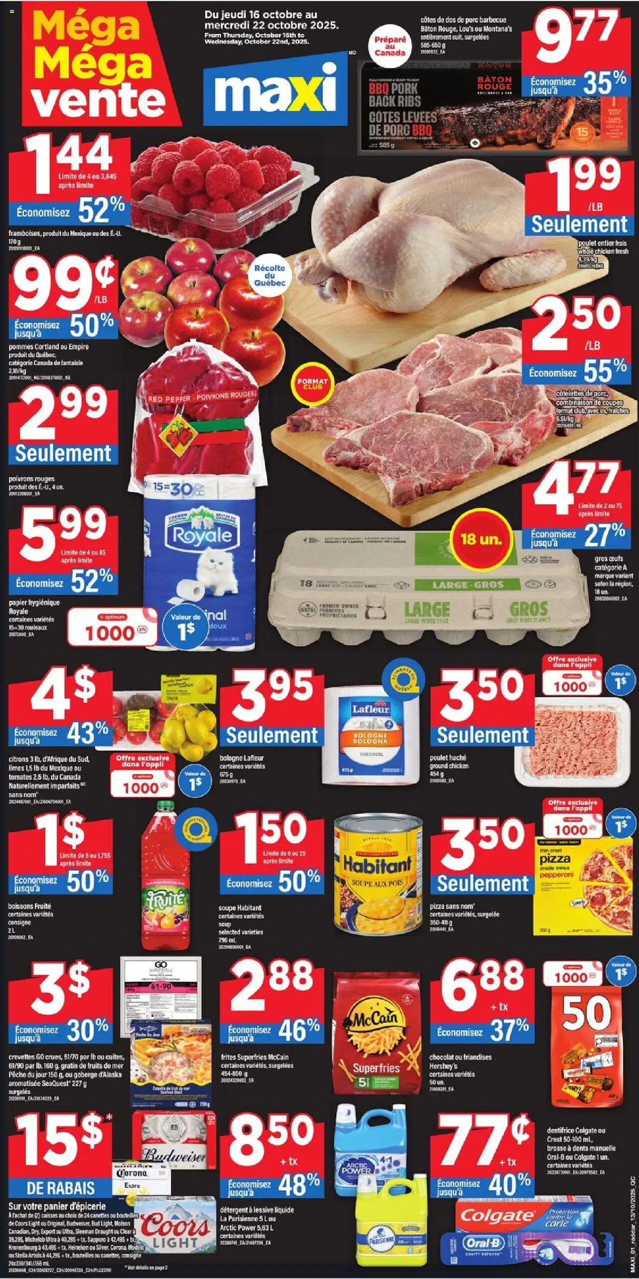 Preview of leaflet Weekly flyer / circulaire from shop Maxi is valid from Oct 16, 2025