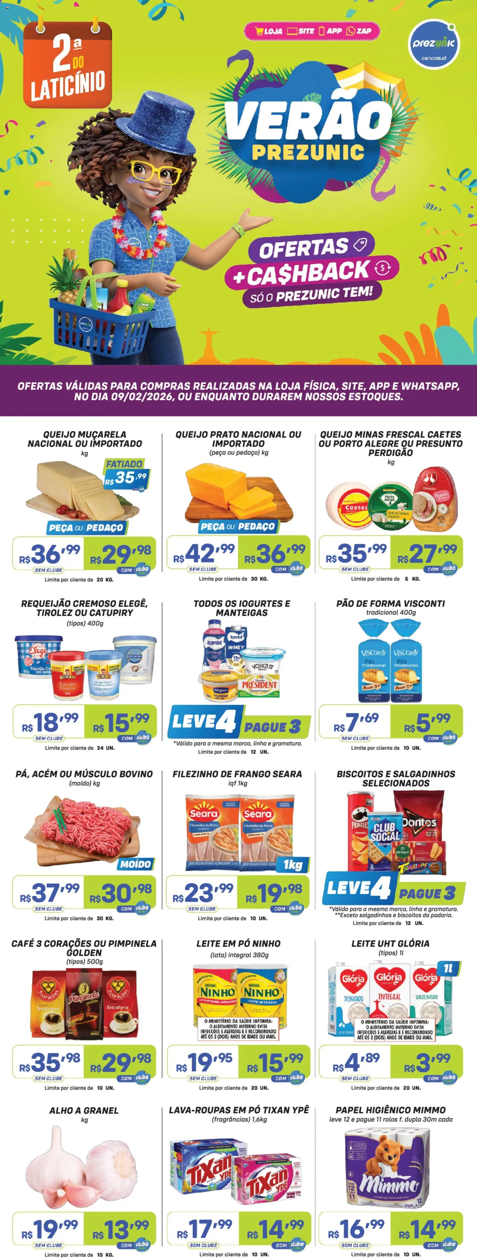 Pré-Visualização do folheto "Encarte" da loja Prezunic válido a partir de 09/02/2026