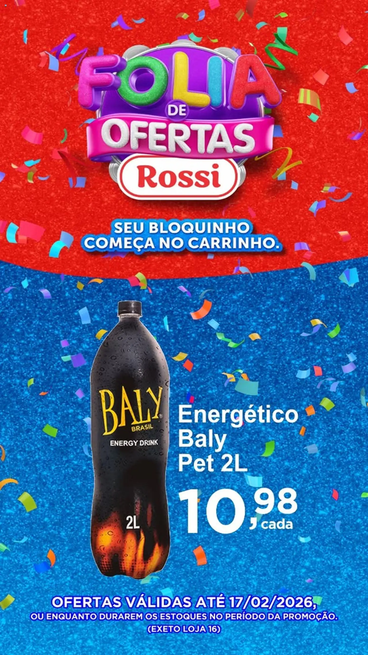 Pré-Visualização do folheto "Ofertas da semana" da loja Rossi Supermercados válido a partir de 12/02/2026