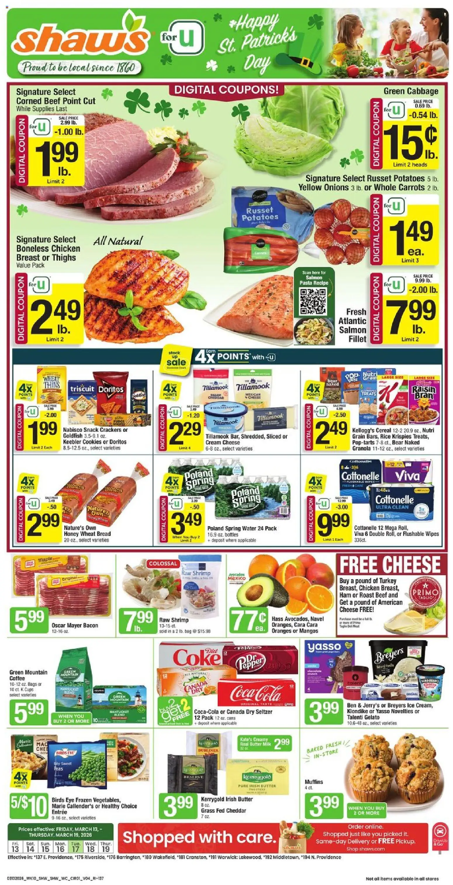 Ad Preview of Shaw's Shaw's Weekly Ad - RI from 03/13/2026