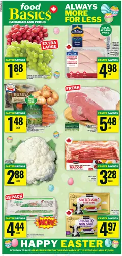 Un aperçu du dépliant Food Basics weekly flyer / circulaire du magasin Food Basics est valide à partir 26 mars 2026
