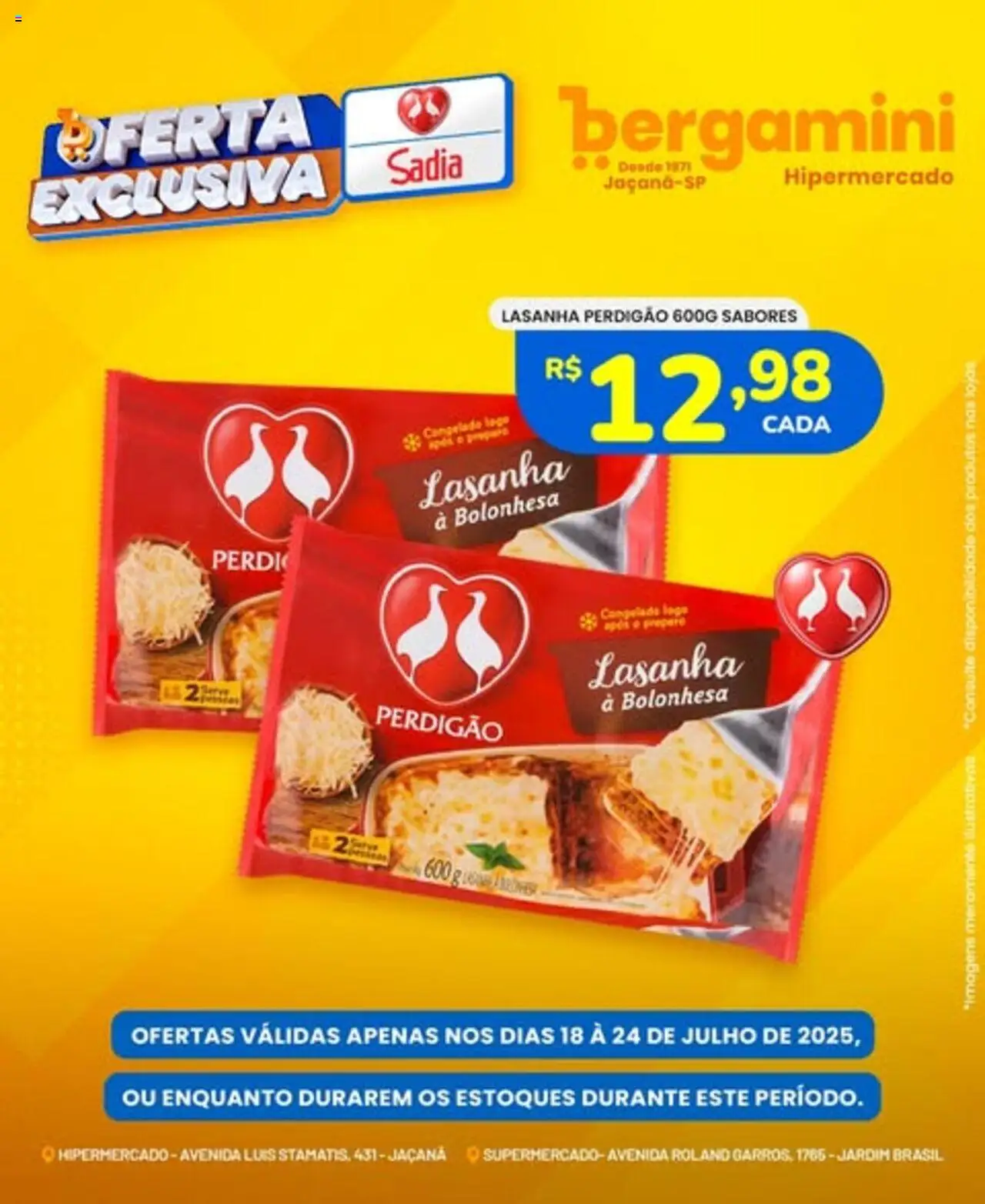 Supermercado Bergamini folheto "Ofertas BRF" válido a partir de 18/07/2025 - número de página 1