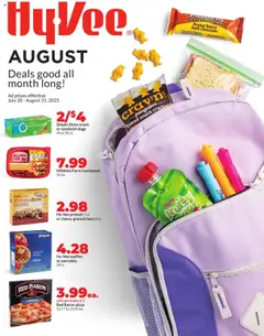 Ad Preview of HyVee Monthly Ad from 07/28/2025