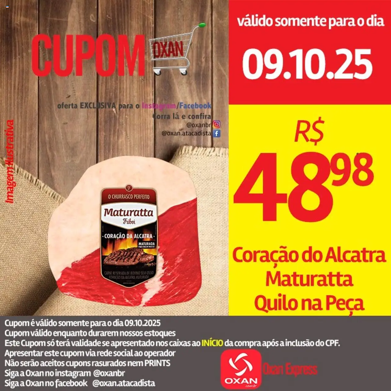 Oxan Atacadista folheto "Ofertas da semana" válido a partir de 09/10/2025 - número de página 1 - Carne, Alcatra