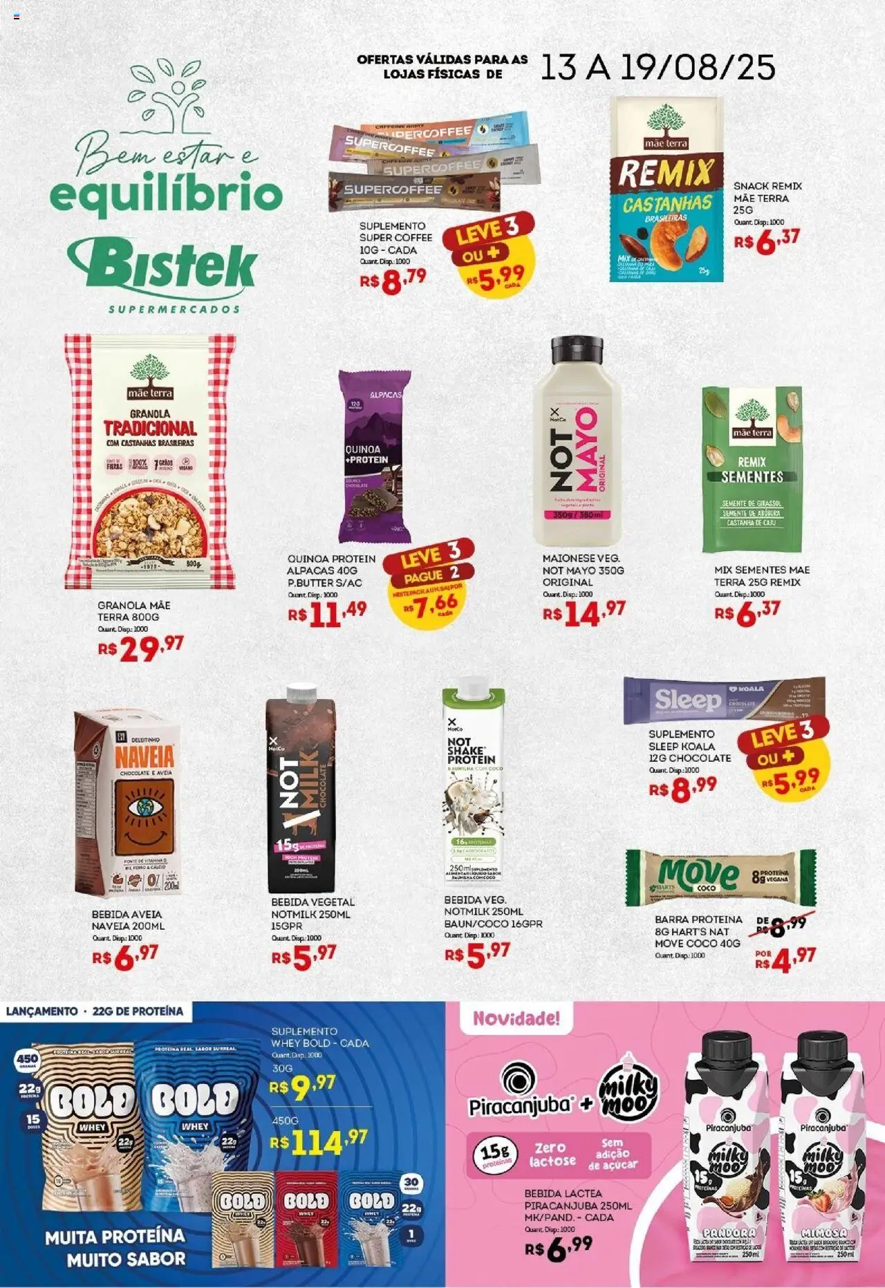 Bistek Supermercados folheto "Ofertas Bem Estar e Equilíbrio" válido a partir de 13/08/2025 - número de página 1