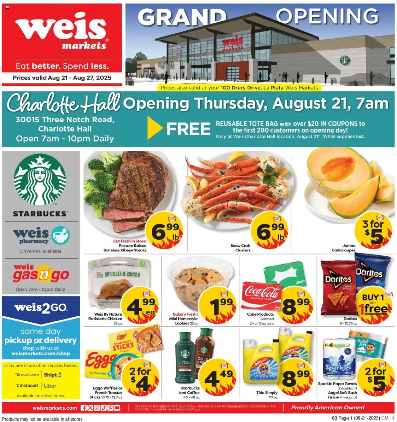 Weis Grand Opening from 08/21/2025 - Flyer - Page number 1