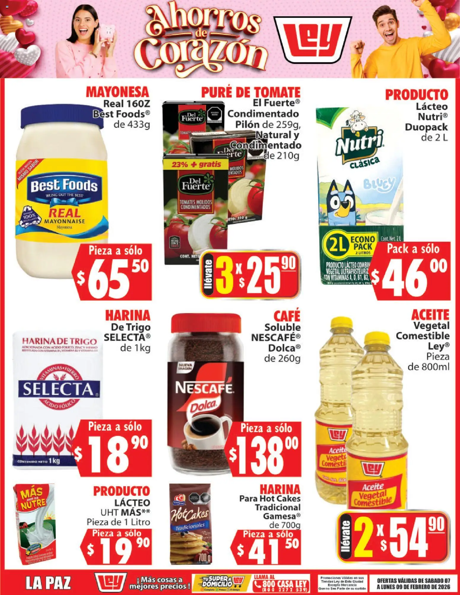 Vista previa las ofertas de la tienda Casa Ley - Folleto Ahorros de Corazón desde el 07/02/2026 