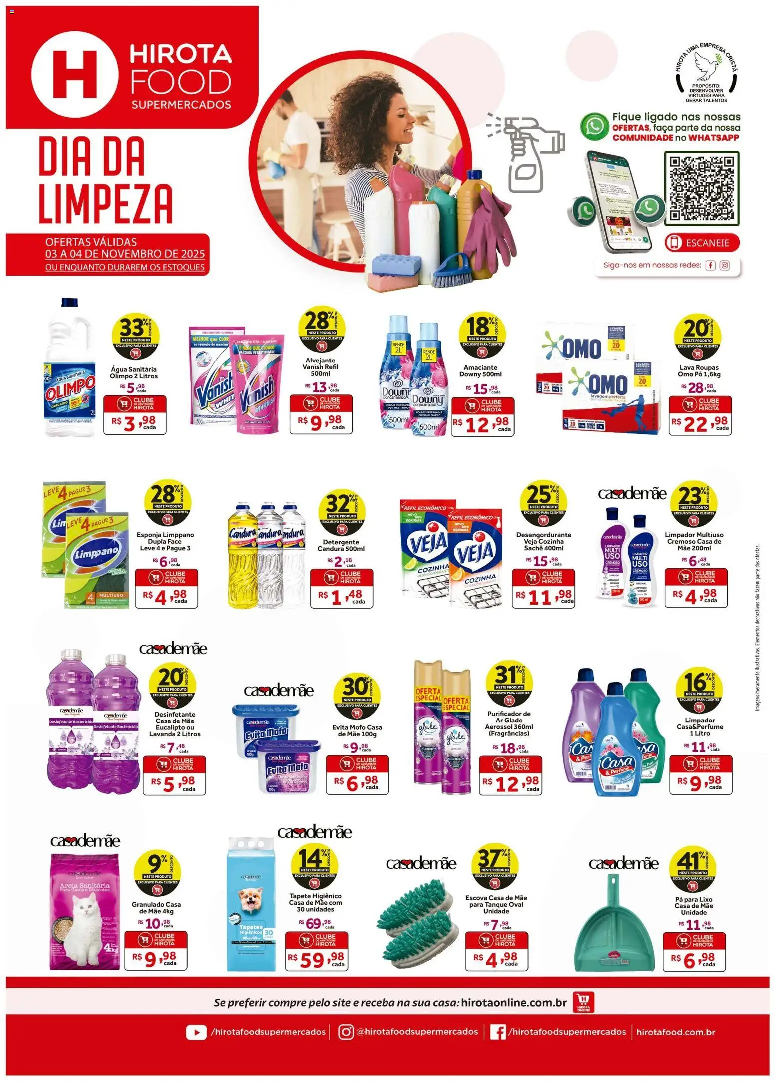 Pré-Visualização do folheto "Ofertas Dia da Limpeza" da loja Hirota Food válido a partir de 03/11/2025
