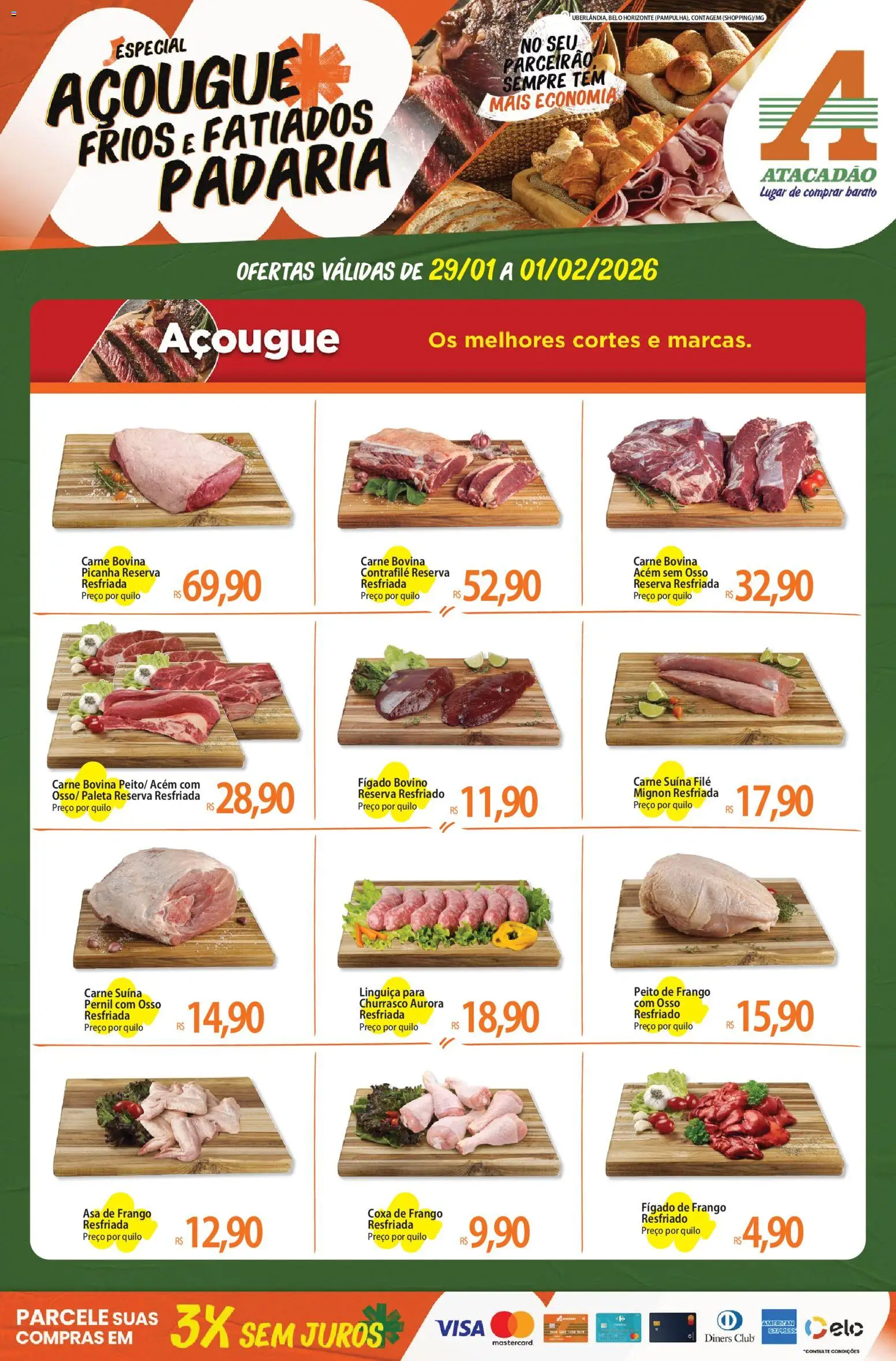 Pré-Visualização do folheto "Ofertas - MG" da loja Atacadão válido a partir de 29/01/2026