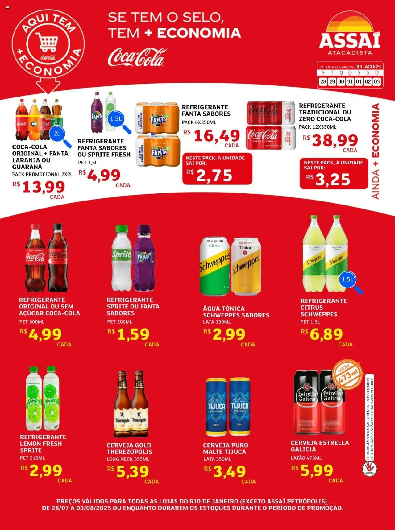 Assaí Atacadista folheto "Encarte - RJ" válido a partir de 28/07/2025 - número de página 1