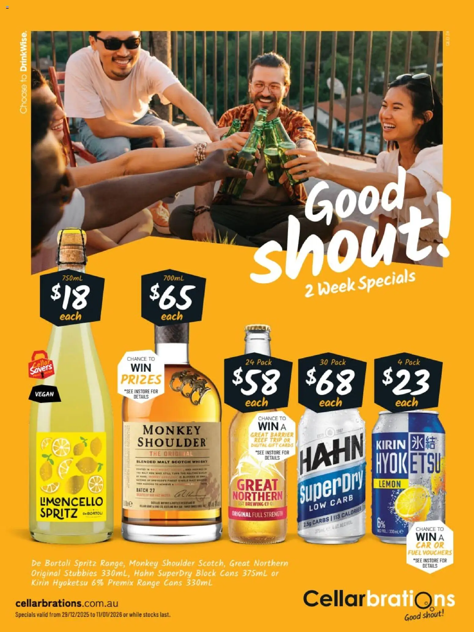 Preview of catalogue Catalogue Cloncurry, Longreach, Malanda from shop Cellarbrations valid 29/12/2025 - Scotch whisky, Lemon, Scotch, Digital