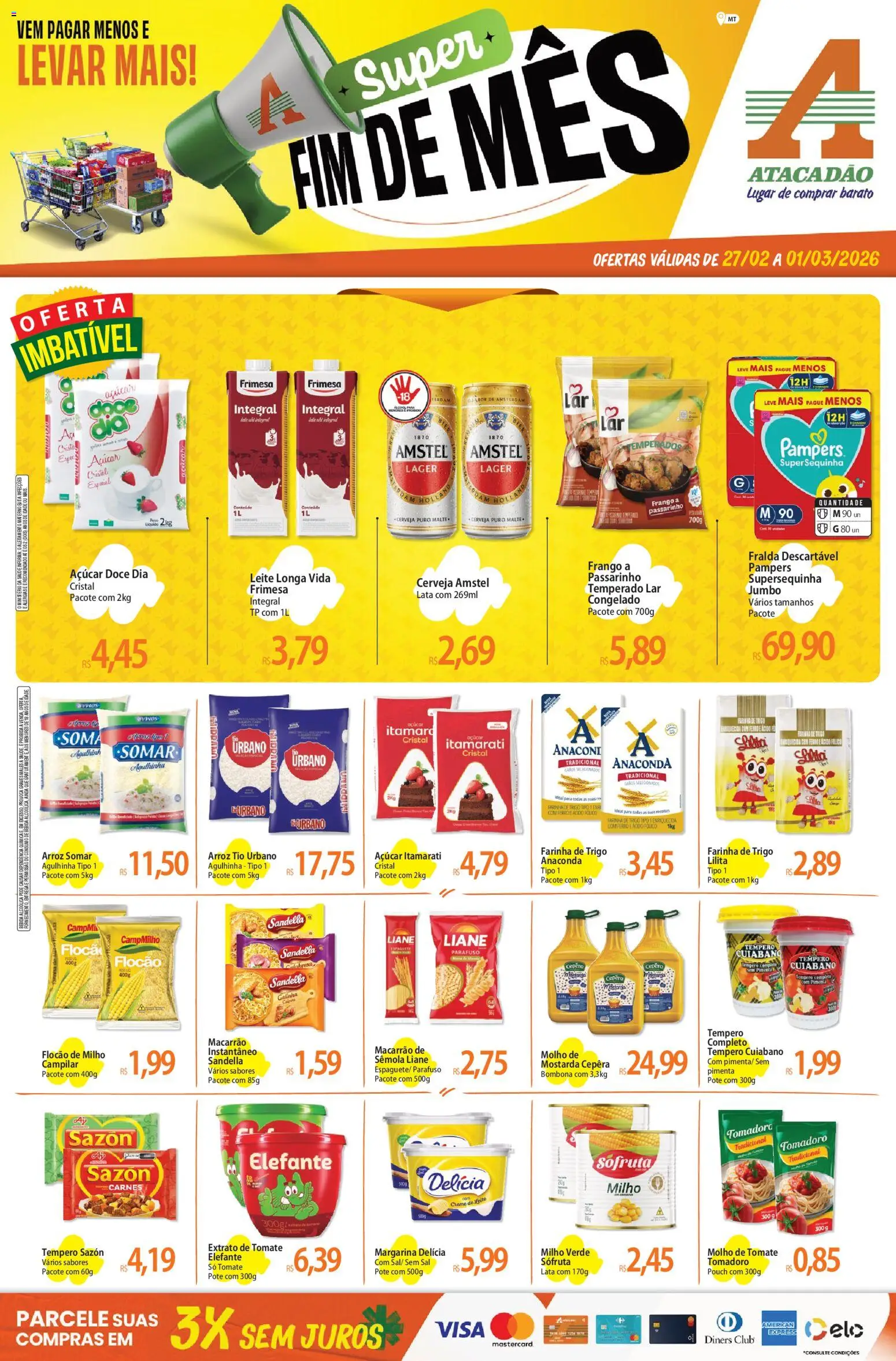 Pré-Visualização do folheto "Atacadão Ofertas - MT" da loja Atacadão válido a partir de 27/02/2026