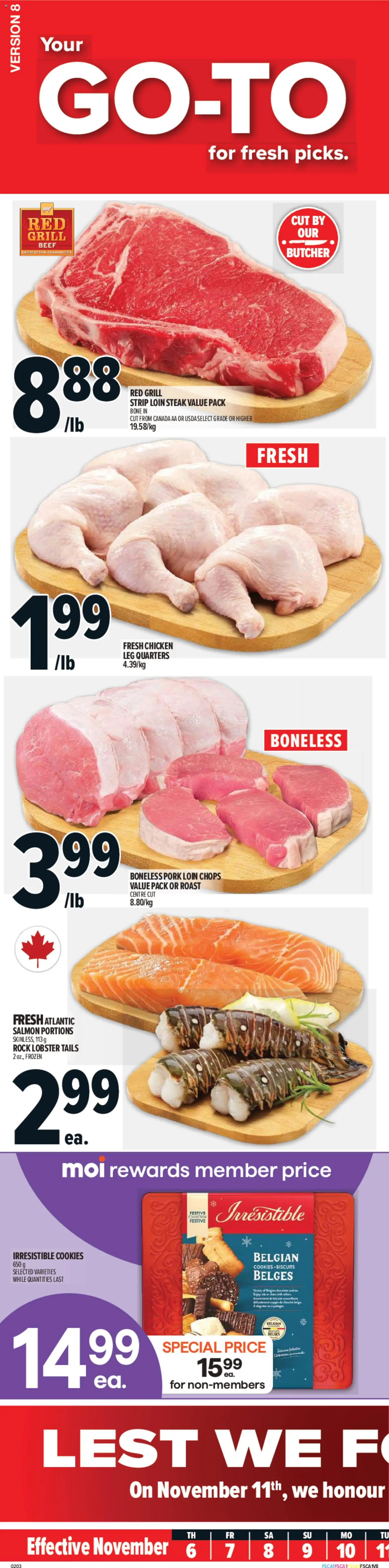 Preview of leaflet Georgetown from shop Metro is valid from Nov 06, 2025 - Chicken, Cookies, Salmon, Beef, Grill, Pork, Roast, Pork loin