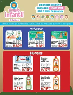 Pré-Visualização do folheto "Ofertas Mundo Infantil" da loja Supermercado Dalben válido a partir de 15/07/2025