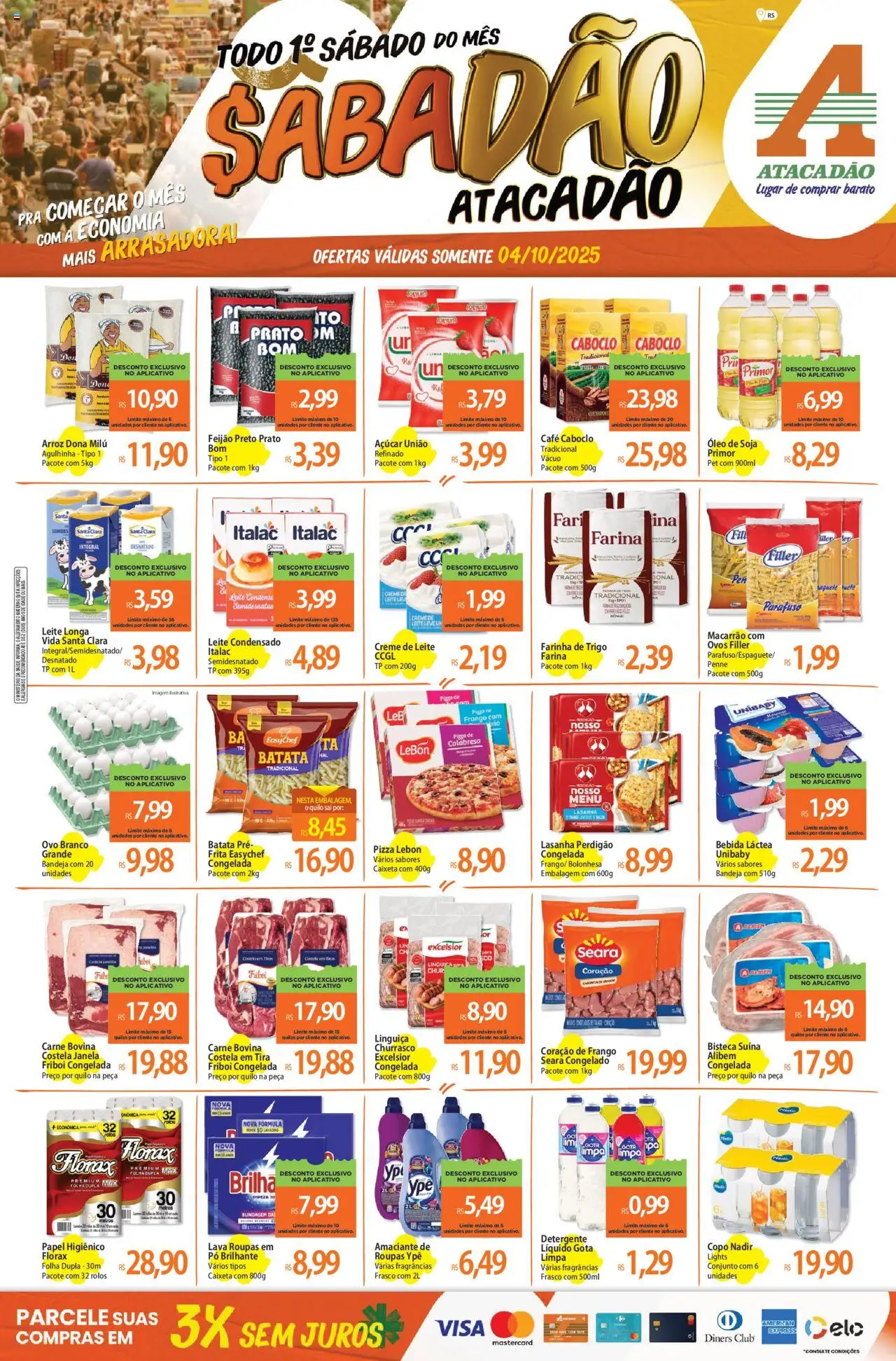 Atacadão folheto "Ofertas - RS" válido a partir de 04/10/2025 - número de página 1